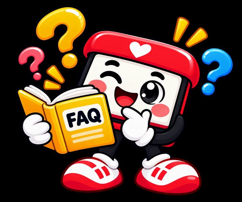 Mascotte Pancartiz pour la foire aux questions